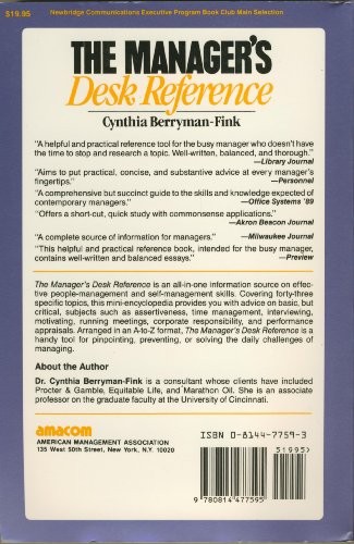 The Managers Desk Reference – GOOD