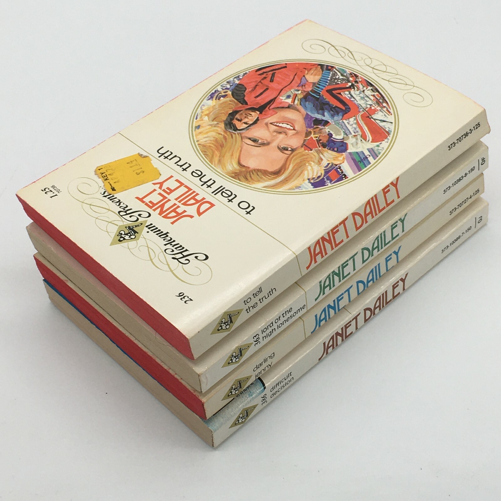 4 Book Lot Vintage Janet Dailey Harlequin Presents Romance 227-236-363-386✨EXC✨