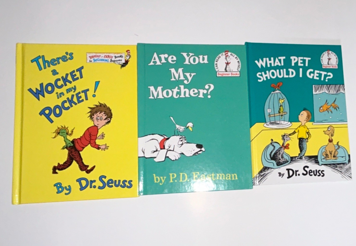 Dr. Seuss/P.D. Eastman Beginner Books Lot of 3 HC: Wocket, Mother, Pet