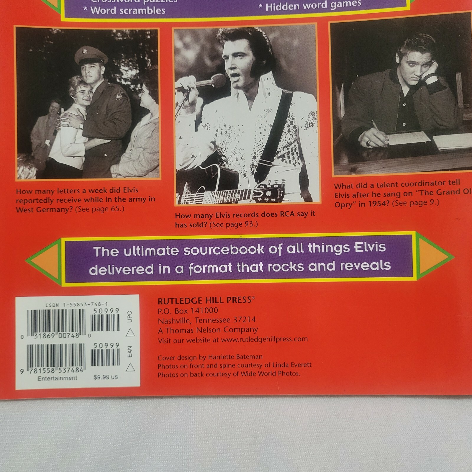The Ultimate Elvis Quiz Book by W Kent Moore; David L. Scott – 1999 -142 pages