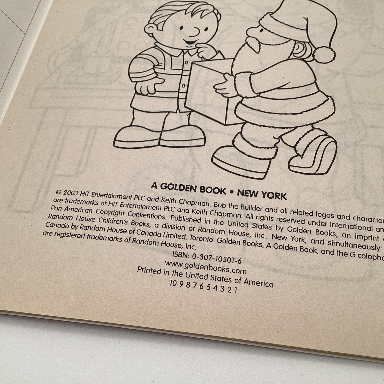 Bob the Builder Activity Book, Bob’s Best Christmas, Textured Cards, 2003
