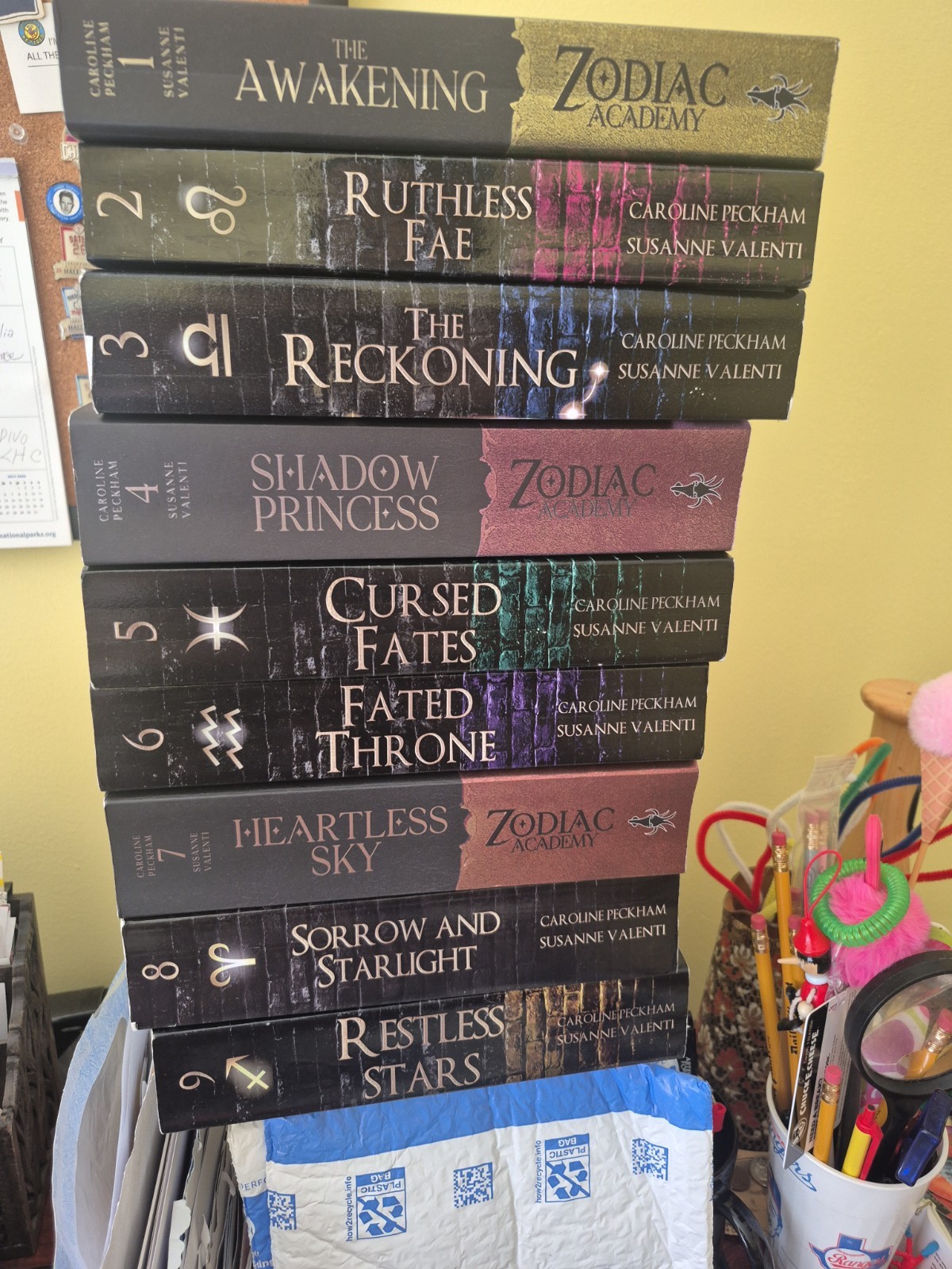 Zodiac Academy Paperback Set Fantasy Books 1-9 Peckham Valenti